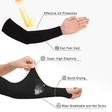 Load image into Gallery viewer, Trendzzhop UV Sun Protection Arm Sleeves for Men & Women, UPF 50 Arm Cover for Biking,Cricket,Cycling, Golf, Outdoor Sports (2 pairs)