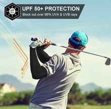 Load image into Gallery viewer, Trendzzhop UV Sun Protection Arm Sleeves for Men &amp; Women, UPF 50 Arm Cover for Biking,Cricket,Cycling, Golf, Outdoor Sports (2 pairs)

