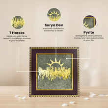 Load image into Gallery viewer, Trendzzhop 7 Horses on Raw Pyrite Frame
